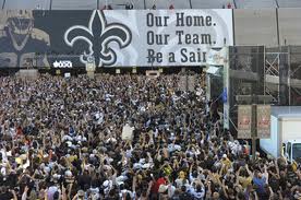 Fans Gather Outside Dome